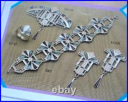 Scottish Sterling Silver Enamel Art Deco Brooch Pat Cheney 1980s choice of 2