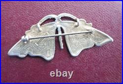 Scottish Sterling Silver & Enamel Butterfly Brooch & Pendant Pat Cheney 1980s