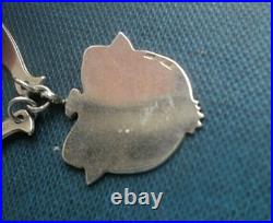 Scottish Sterling Silver & Enamel Floral Pendant / Necklace Pat Cheney c. 1980s