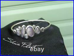 Scottish Sterling Silver & Enamel SHORELINE PEBBLE Bracelet Bangle Sheila Fleet