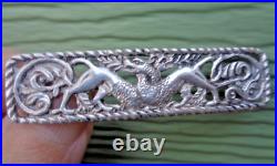 Scottish Sterling Silver Iona Mystical Beast Zoomorphic Brooch h/m 1953 Chester
