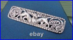 Scottish Sterling Silver Iona Mystical Beast Zoomorphic Brooch h/m 1953 Chester