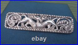 Scottish Sterling Silver Iona Mystical Beast Zoomorphic Brooch h/m 1953 Chester
