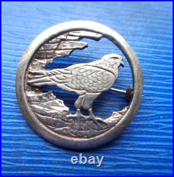 Scottish Sterling Silver OSPREY Brooch Malcolm Gray of Ortak h/m 1987 Orkney