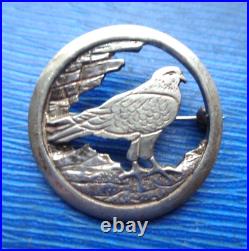 Scottish Sterling Silver OSPREY Brooch Malcolm Gray of Ortak h/m 1987 Orkney