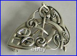 Scottish Sterling Silver Ola Gorie Orkney Zoomorphic Coppergate Brooch 1997