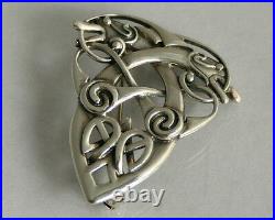 Scottish Sterling Silver Ola Gorie Orkney Zoomorphic Coppergate Brooch 1997