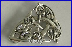 Scottish Sterling Silver Ola Gorie Orkney Zoomorphic Coppergate Brooch 1997