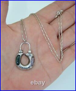 Scottish Sterling Silver PadLock Necklace