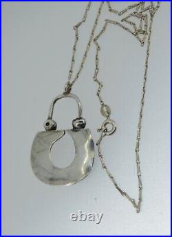 Scottish Sterling Silver PadLock Necklace