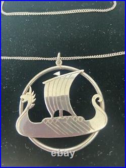 Scottish Sterling Silver Pendant c. 1970s James C. Kerr, Lerwick Shetland