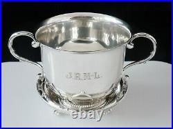 Scottish Sterling Silver Porringer Bowl & Stand, Hamilton & Inches 1923