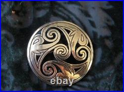 Scottish Sterling Silver Sheila Fleet Lge Birsay Celtic Brooch. 5.52cm dia. B40