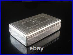 Scottish Sterling Silver Snuff Box, James Nasmyth, Edinburgh Antique 1839