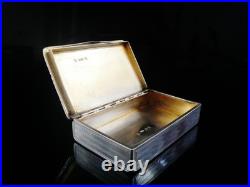 Scottish Sterling Silver Snuff Box, Masonic, Sutherland & Horne, Edinburgh 1883