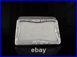 Scottish Sterling Silver Snuff Box, Masonic, Sutherland & Horne, Edinburgh 1883