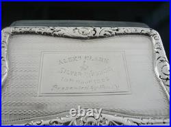 Scottish Sterling Silver Snuff Box, Masonic, Sutherland & Horne, Edinburgh 1883
