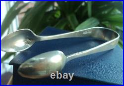 Scottish Sterling Silver Sugar Tongs h/m 1901 Glasgow James & William Laing