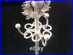 Scottish Sterling Silver Thistle Hatpin Stand Ring Holder Adie & Lovekin Ld 1905