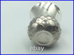 Scottish Sterling Silver Tot Cup With Thistle Design, Edinburgh, C1993