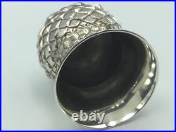 Scottish Sterling Silver Tot Cup With Thistle Design, Edinburgh, C1993