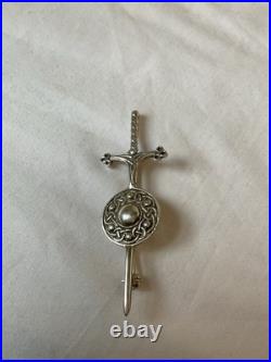 Scottish Sterling Silver, Viking Sword & Shield, John Hart Iona