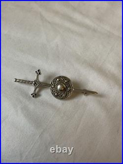 Scottish Sterling Silver, Viking Sword & Shield, John Hart Iona