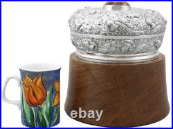 Scottish Sterling Silver and Oak Humidor Antique Edwardian (1908)