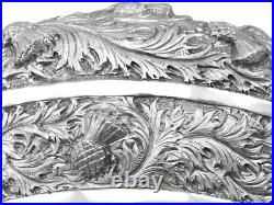 Scottish Sterling Silver and Oak Humidor Antique Edwardian (1908)