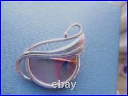 Scottish Stg Silver Art Nouveau Brooch Pat Cheney & John Ditchfield Glass 1980s