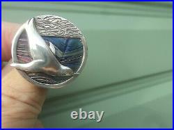 Scottish Stg Silver Dolphin Brooch & Pendant Pat Cheney + John Ditchfield Glass