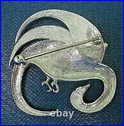 Scottish Stg. Silver & Enamel Leda & The Swan Brooch Ortak / Dust Jewellery