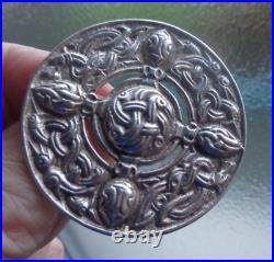 Scottish Stg. Silver Iona Zoomorphic Brooch Robert Allison h/m 1954/1947 Glasgow