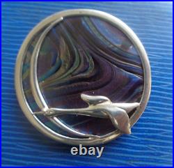 Scottish Stg Silver Pendant Brooch Pat Cheney John Ditchfield Glass Flying Geese