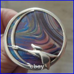 Scottish Stg Silver Pendant Brooch Pat Cheney John Ditchfield Glass Flying Geese