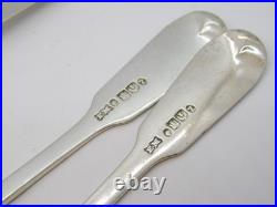 Scottish Victorian Set of Four Sterling Silver Egg Spoons Antique 1851 Edinburgh