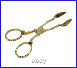 Scottish Victorian Sterling Silver Gilt Sugar Nips Antique 1892 Glasgow