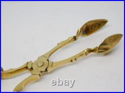 Scottish Victorian Sterling Silver Gilt Sugar Nips Antique 1892 Glasgow