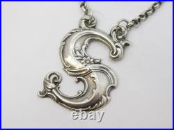 Scottish Victorian Sterling Silver'S' Initial Sherry Decanter Label Antique Scottish Victorian Sterling Silver'S' Initial Sherry Decanter Label Antique