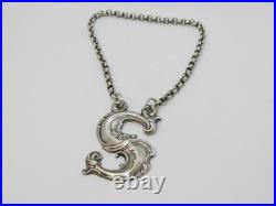 Scottish Victorian Sterling Silver'S' Initial Sherry Decanter Label Antique Scottish Victorian Sterling Silver'S' Initial Sherry Decanter Label Antique