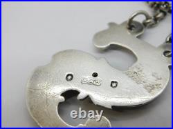 Scottish Victorian Sterling Silver'S' Initial Sherry Decanter Label Antique Scottish Victorian Sterling Silver'S' Initial Sherry Decanter Label Antique