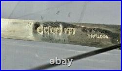 Scottish claymore sword silver pin or brooch set with semi precious stones