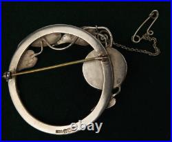 Scottish silver. Art Nouveau and agate brooch. Irene Bruce Laing Edinburgh 1948
