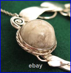Scottish silver. Art Nouveau and agate brooch. Irene Bruce Laing Edinburgh 1948