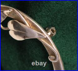Scottish silver. Art Nouveau and agate brooch. Irene Bruce Laing Edinburgh 1948