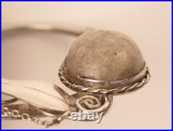 Scottish silver. Art Nouveau and agate brooch. Irene Bruce Laing Edinburgh 1948