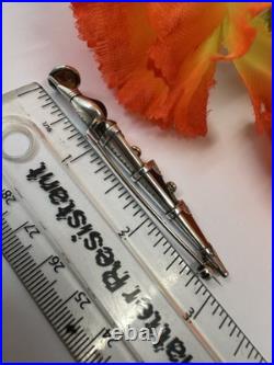Scottish silver kilt pin. Citrine, Bloodstone & Agate