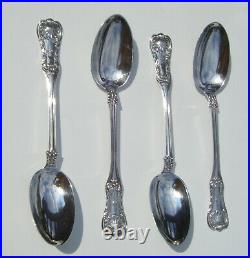 Set of Four 1823 Georgian Scottish Sterling Silver Dessert Spoons 180 grams