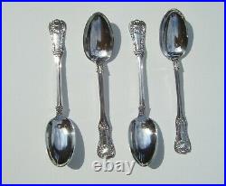 Set of Four 1823 Georgian Scottish Sterling Silver Dessert Spoons 180 grams