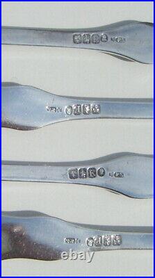 Set of Four 1823 Georgian Scottish Sterling Silver Dessert Spoons 180 grams